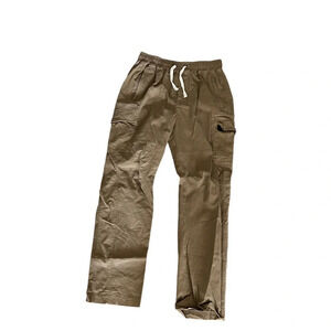 mens cotton cargo pants brown color size XL